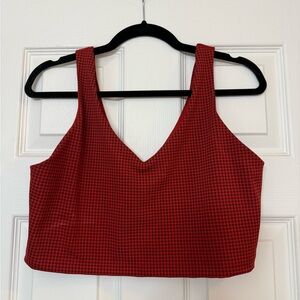 Red Houndstooth Aerie Tank Top